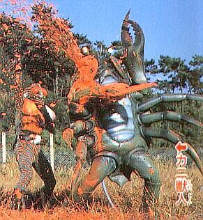 Kamen Rider Amazon and Crab Beastman